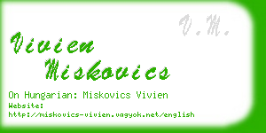 vivien miskovics business card